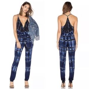 Young Fabulous & Broke Navy Tie-Dye Jumpsuit